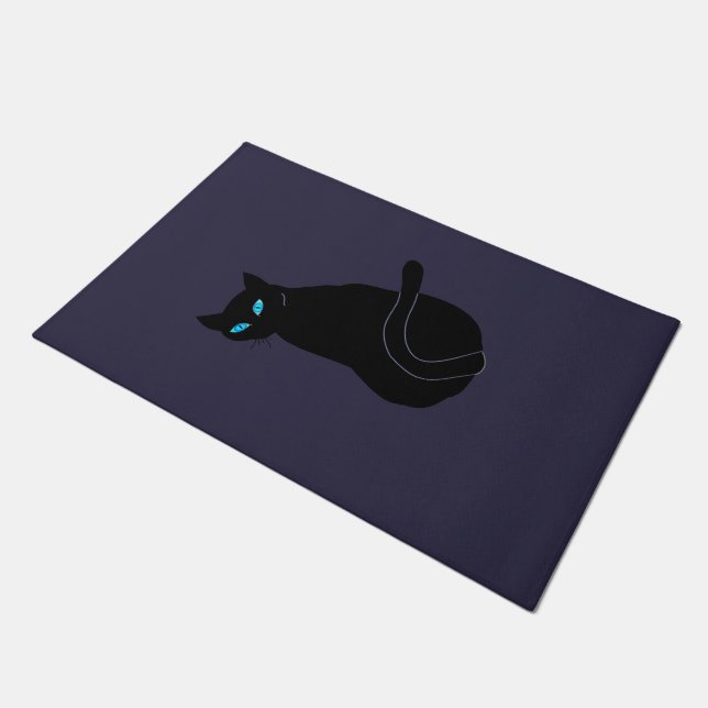 Tapis de sol avec chat noir (Incliné)
