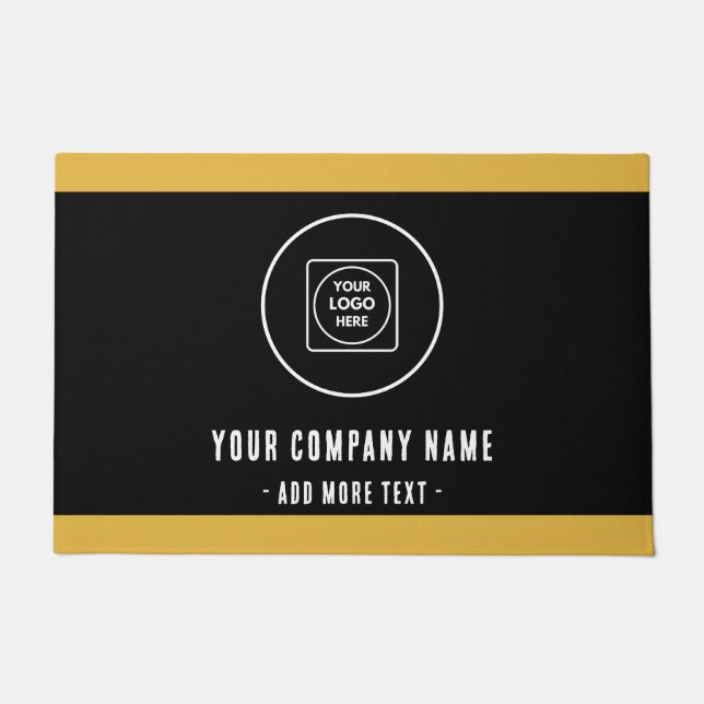 Tapis de sol avec nom d'entreprise noir Ajouter un (Devant)