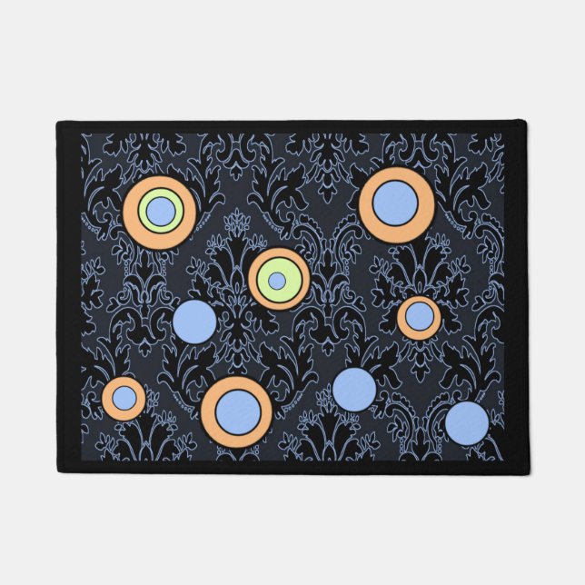 tapis de sol bleu cercles divers (Devant)
