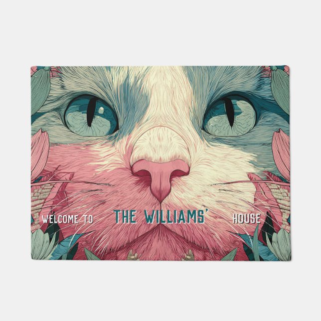 Tapis de sol bohème pour chat calicot pour maman e (Devant)