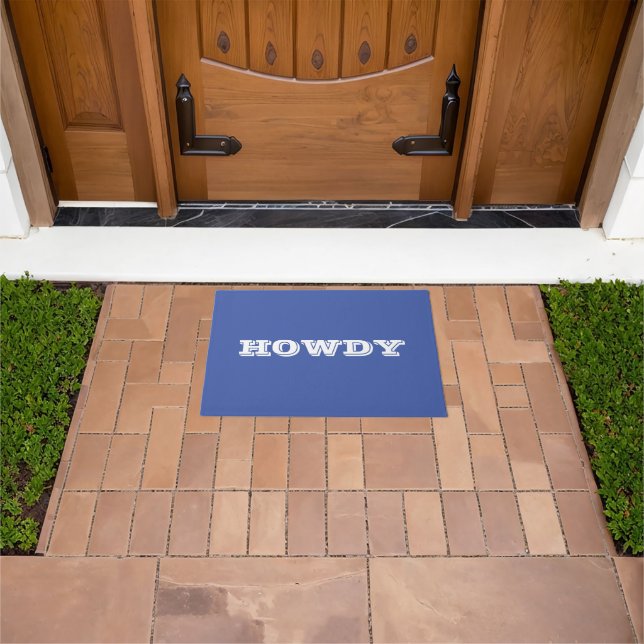 Tapis de sol "Bonjour" avec nom ou message d'accue (De plein air)