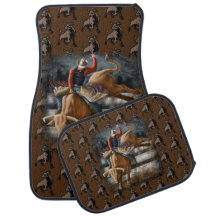 Cavalier de Rodéo Équitation Taureau Sauvage Sport