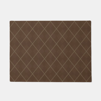 Tapis de sol classique marron à carreaux d'argyle