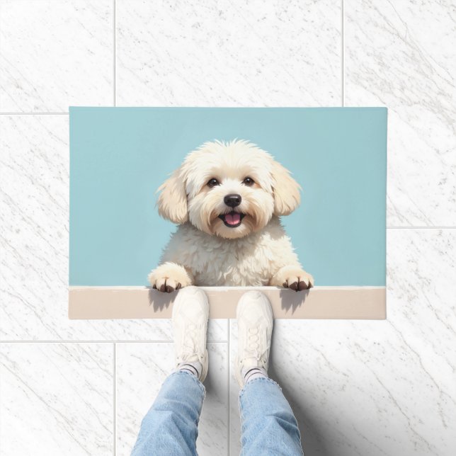 Tapis de sol Coton de Tulear Art (Intérieur)