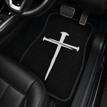 Croix clous noir blanc moderne chrétien