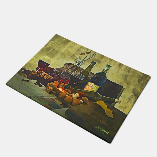 Tapis de sol Cuisine Pays du Vin décoration (Incliné)