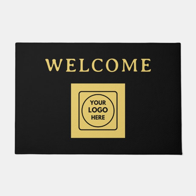 Tapis de sol d'affaires Logo Noir Moderne (Devant)