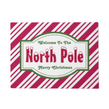 Tapis de sol de bienvenue au pôle Nord de Noël