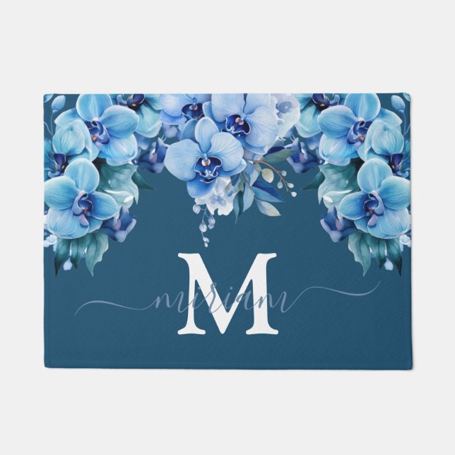 Tapis de sol de cuisine de luxe : Fleurs d'orchidé (Devant)