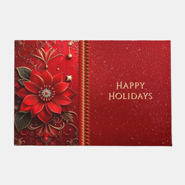 Tapis de sol de vacances Fleur Rouge (Devant)