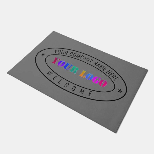 Tapis de sol d'entreprise personnalisé avec logo e (Incliné)