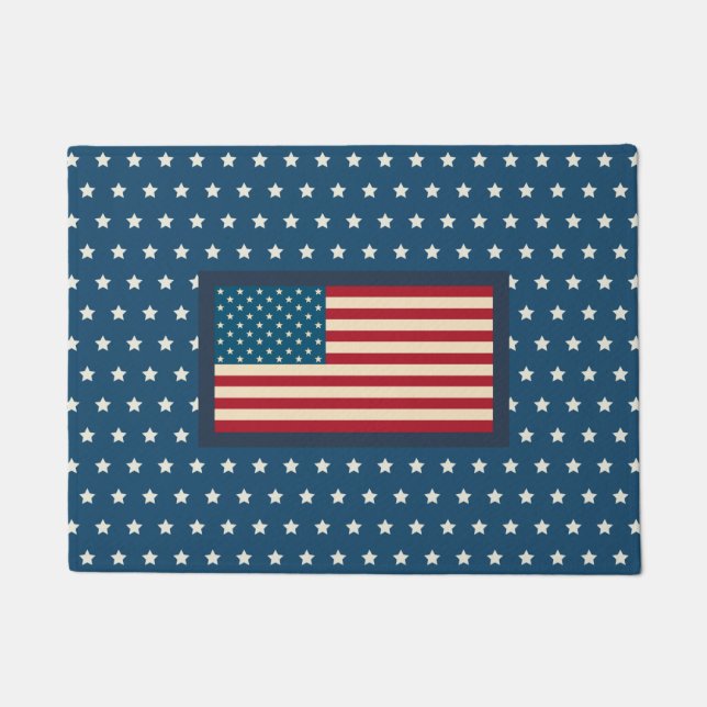 Tapis de sol drapeau américain patriotique Cadeau (Devant)