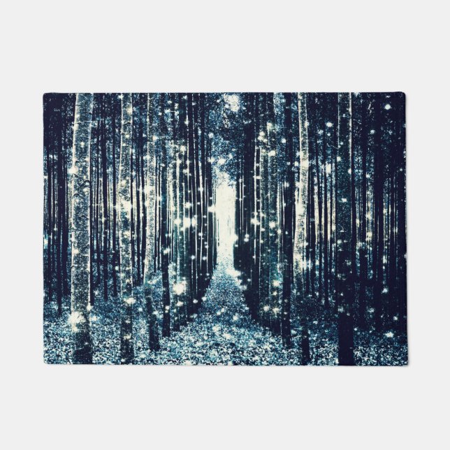 Tapis de sol : Élégance de la forêt magique gris s (Devant)