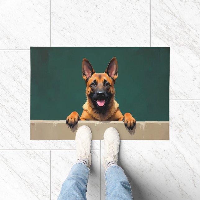 Tapis de sol en forme de Malinois belge (Intérieur)