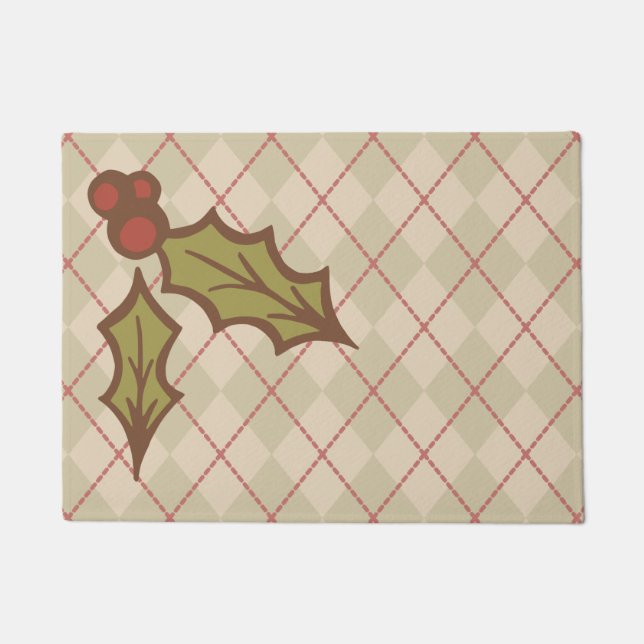 Tapis de sol en houx de Noël (Devant)