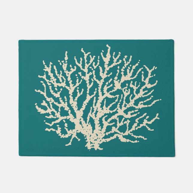 Tapis de sol en turquoise vif nautique (Devant)
