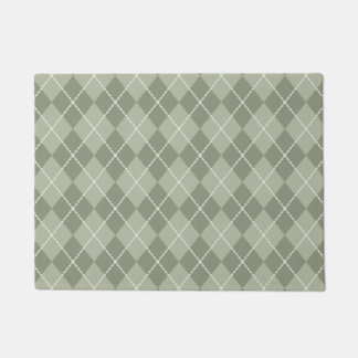 Tapis de sol en vert poussiéreux à carreaux