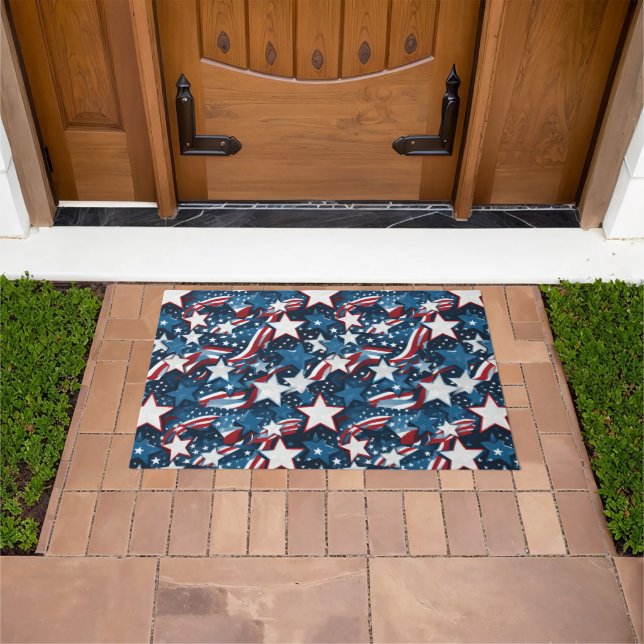 Tapis de sol étoiles patriotiques (De plein air)