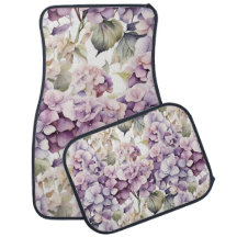 Hydrangeas aquarelle rose violet élégant