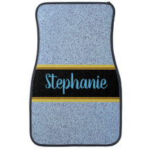 Joli monogramme or avec un design en marbre bleu