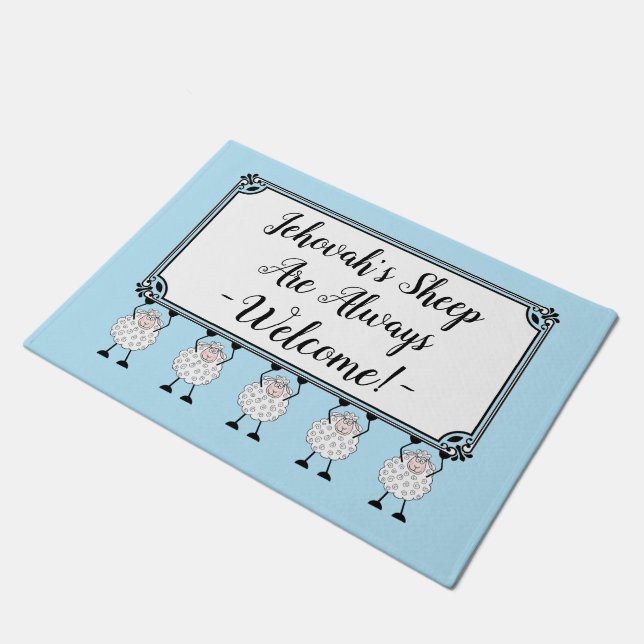 Tapis de sol "Les brebis de Jéhovah sont toujours  (Incliné)