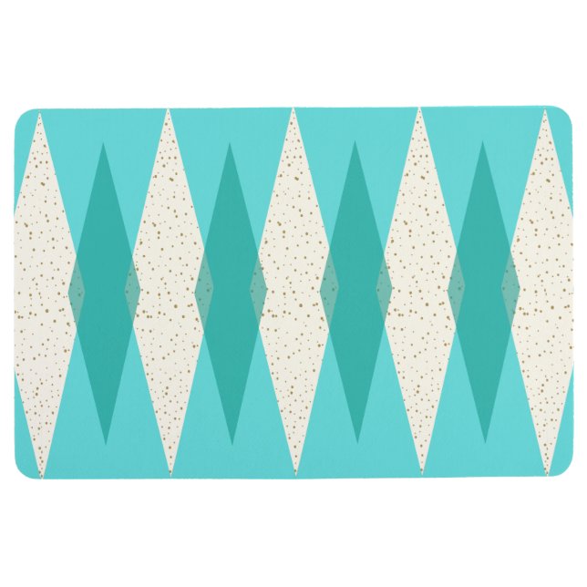 Tapis De Sol Mat du Jacquard moderne du milieu du siècle (Devant)