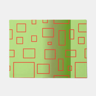 Tapis de sol moderne à motif vert à motif géométri