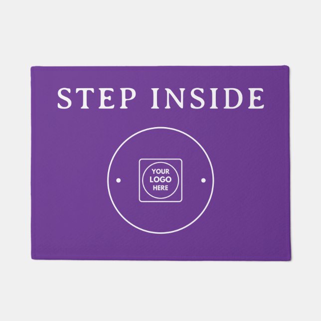 Tapis de sol moderne violet Logo d'entreprise (Devant)