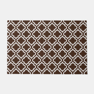 Tapis de sol motif marron classique