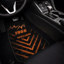 Orange Lightning Bolt Year Name