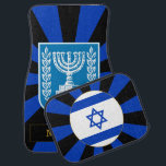 Tapis De Sol Patriotique Israël Parquet de voiture Mat et drape<br><div class="desc">Parquet de voiture : Retro Israel,  Menorah & Israel draps de sol ensemble avec nom monogrammed / famille - amour mon pays,  vacances d'été,  fête des pères / fans de sports</div>