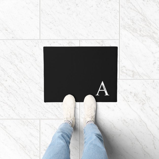 Tapis de sol personnalisé avec monogramme et nom (Intérieur)