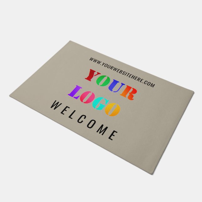 Tapis de sol personnalisé avec texte de logo d'ent (Incliné)