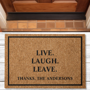 Tapis de sol personnalisé drôle introverti "Vivre