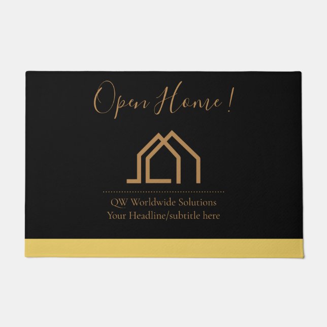 Tapis de sol promotionnel de logo d'immobilier mod (Devant)