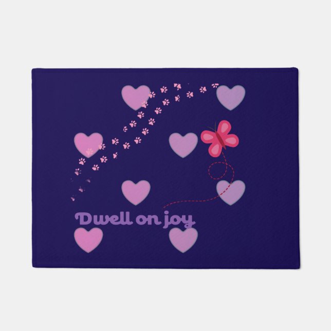 Tapis de sol « S'attarder sur la joie, les cœurs e (Devant)