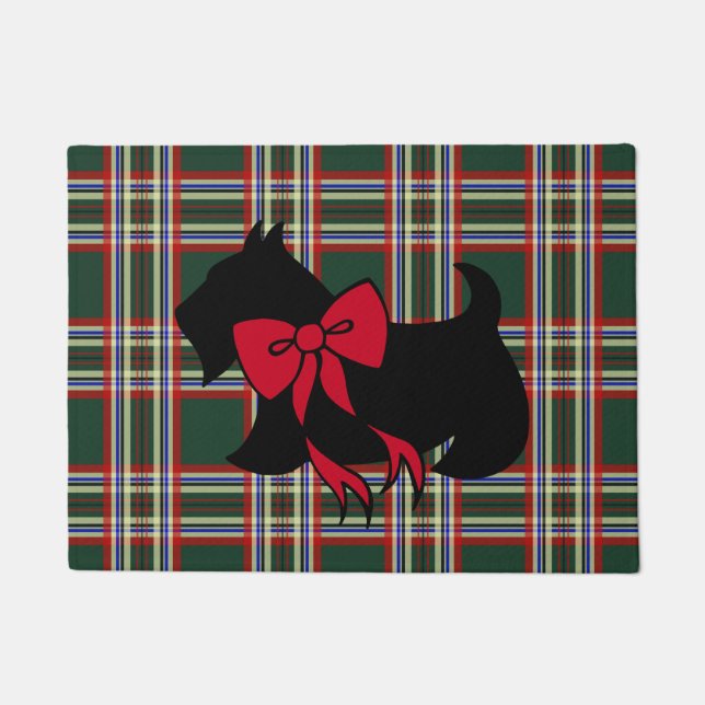 Tapis de sol Scottish Terrier de Noël  (Devant)