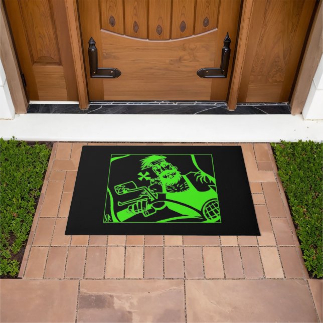 Tapis de sol vert et noir Biker Bro (De plein air)