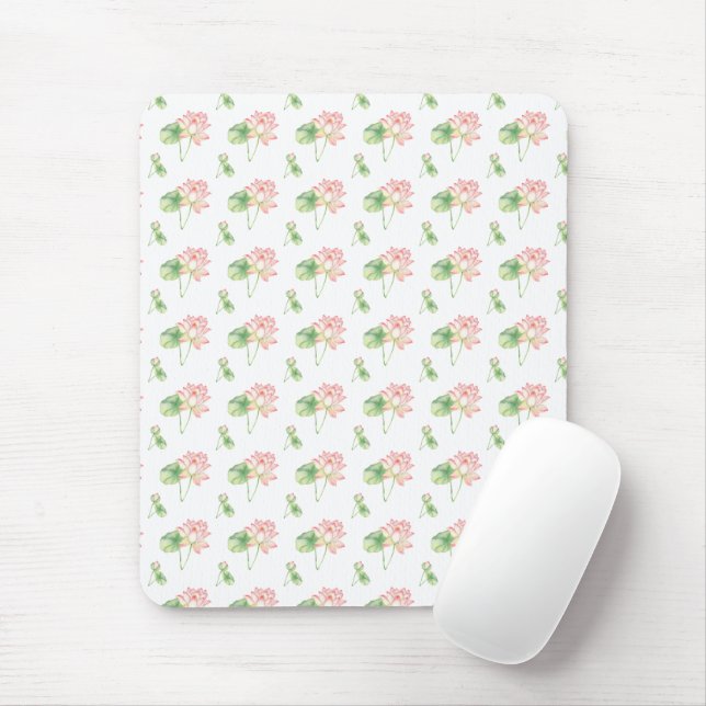Tapis De Souris С romantique fleurs de lotus (Avec souris)
