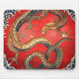 Tapis De Souris 北斎の龍, 北斎 Hokusai Dragon, Hokusai, Ukiyoe
