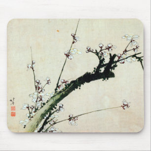 Tapis De Souris 梅花, 北斎 Plum Blossoms, Hokusai, Ukiyo-e