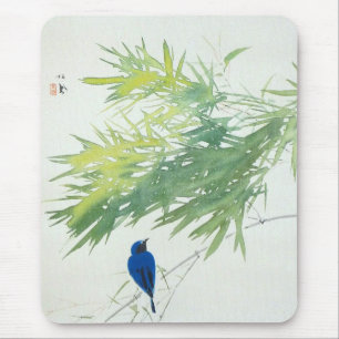 Tapis De Souris 竹 に 青 鳥, 栖 bambou et oiseau bleu, Seihō, Art japon