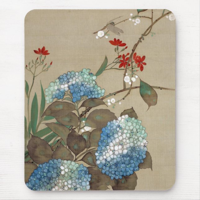 Tapis De Souris 紫 陽 花, 抱 Hydrangea, Hōitsu (Devant)