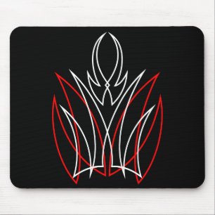 Tapis De Souris 0001 Pinstripe Rouge et Blanc