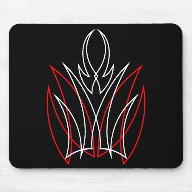 Tapis De Souris 0001 Pinstripe Rouge et Blanc (Devant)