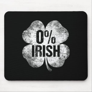 Tapis De Souris 0% Irlandais Trèfle Saint-Patrick Drôle Saint Pat