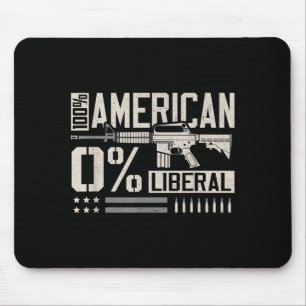 Tapis De Souris 100% Américain 0% Libéral Drôle Propriétaire d'Arm