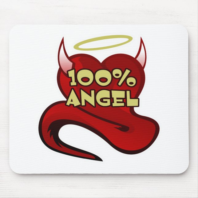 Tapis De Souris 100% Angel Devil Coeur (Devant)