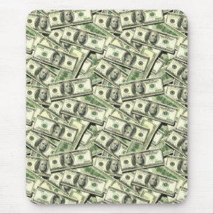 Tapis De Souris 100 $ Bills Argent Mousepad
