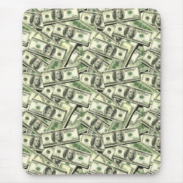 Tapis De Souris 100 $ Bills Argent Mousepad (Devant)